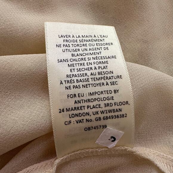 Moulinette Soeurs Anthropologie cream sequin v-neck tank top size 6 - Picture 8 of 12